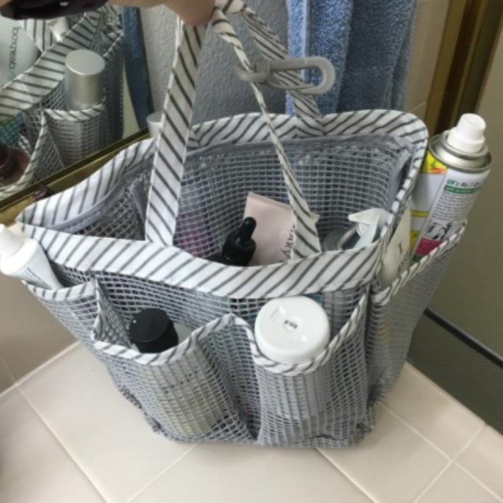 The Shower Mesh Shower Tote with Phone Pocket Small